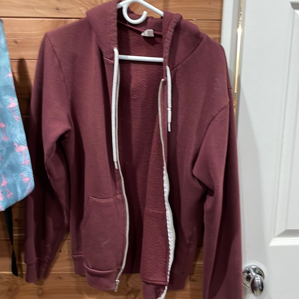 American apparel burgundy hoodie